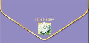 Конверт для денег 1216.011 В День Рождения 93 × 190 мм Арт Дизайн