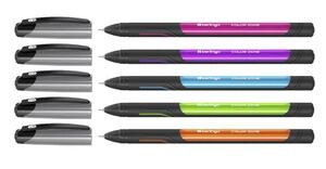 Ручка шариковая синяя Berlingo Color Zone stick 0.7мм/ Индия