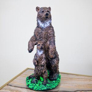 Садовая фигура Медведь с медвежонком h 52 см. Минусинск