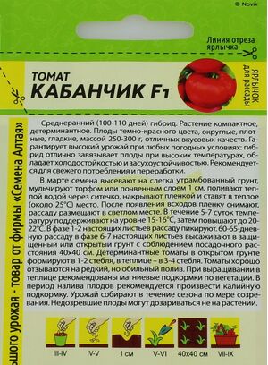 Томат Кабанчик F1 Семена Алтая описание