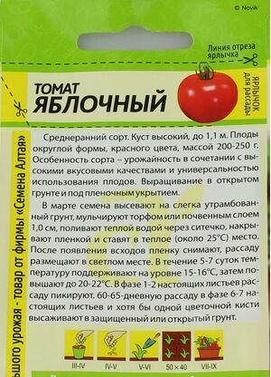 Томат Яблочный  Семена Алтая описание