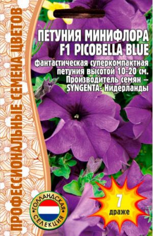 Петуния Picobella Blue F1 минифлора Григорьев