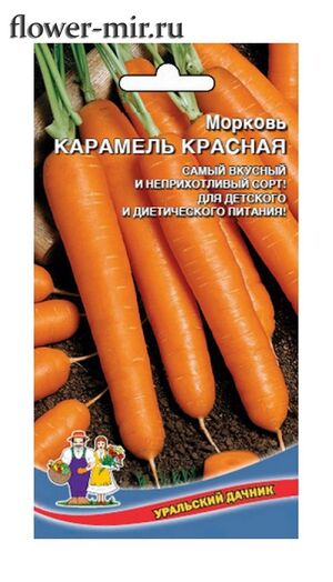 Морковь Карамелька Красная Уральский Дачник