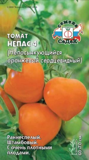 Томат Непасынкующийся Оранжевый Сердцевидный  Седек