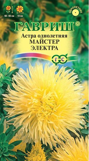 Астра Майстер Электра однолетняя (игольчатая желтая) Гавриш