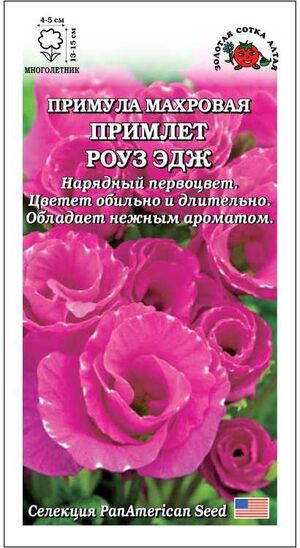 Примула Махровая Примлет Роуз Эдж Золотая Сотка Алтая