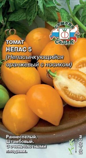 Томат Непасынкующийся Оранжевый с носиком Седек