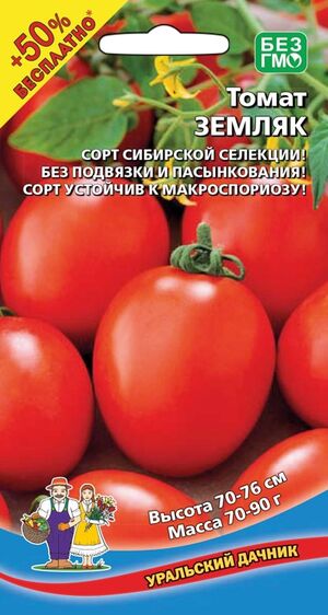 Томат Земляк  Уральский Дачник