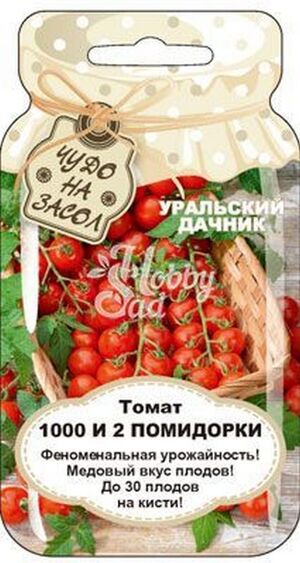 Томат 1000 и 2 помидорки Чудо на засол  Уральский Дачник