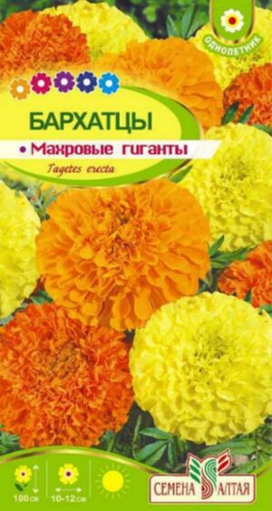 Бархатцы (Тагетес) Махровые Гиганты Семена Алтая