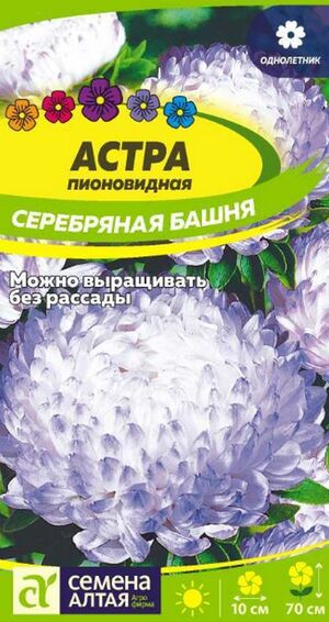Астра Серебряная Башня пионовидная Семена Алтая