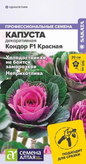Капуста Декоративная Кондор F1 Красная Семена Алтая