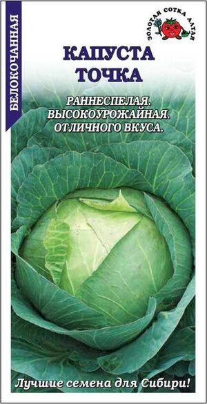 Капуста Точка белокочанная Золотая Сотка Алтая
