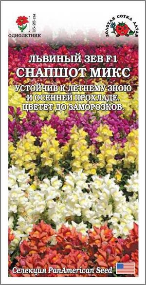 Антирринум (Львиный зев) Снапшот Микс Золотая Сотка Алтая