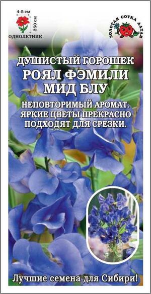 Душистый горошек Роял Фэмели Мид Блу Золотая Сотка Алтая