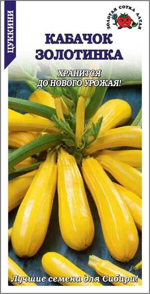 Кабачок Золотинка, цуккини Золотая Сотка Алтая