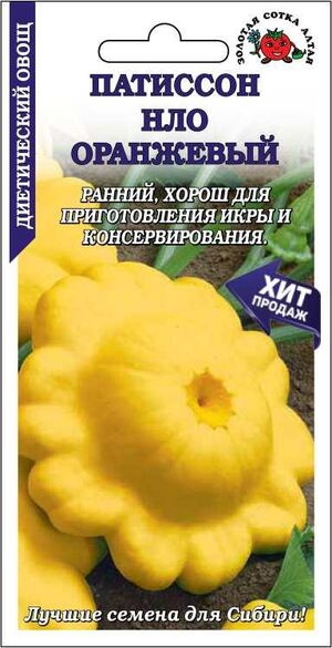 Патиссон НЛО Оранжевый Золотая Сотка Алтая