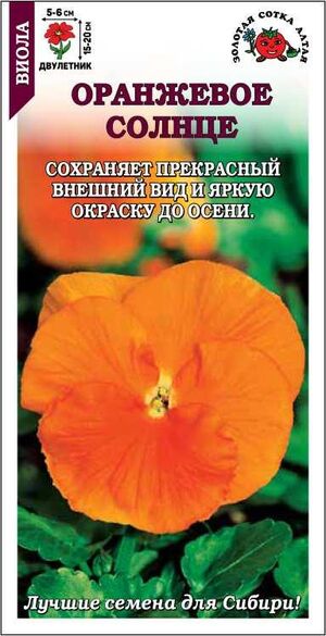 Виола Оранжевое солнце Золотая Сотка Алтая