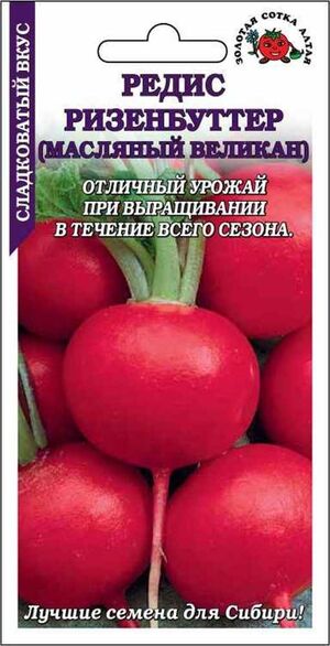 Редис Ризенбуттер Золотая Сотка Алтая