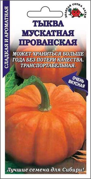 Тыква Мускатная Прованская Золотая Сотка Алтая