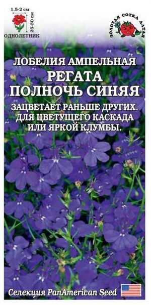 Лобелия Регата Полночь Синяя Золотая Сотка Алтая