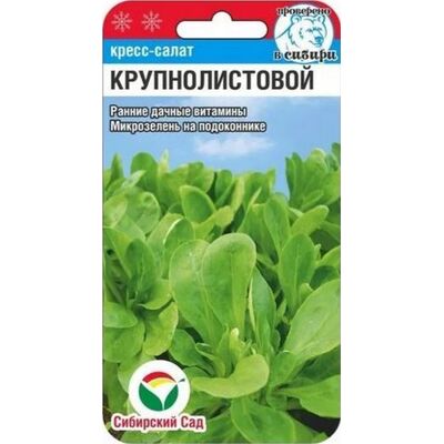 Кресс-салат Крупнолистовой Сибирский Сад