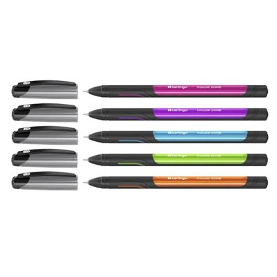 Ручка шариковая синяя Berlingo Color Zone stick 0.7мм/ Индия