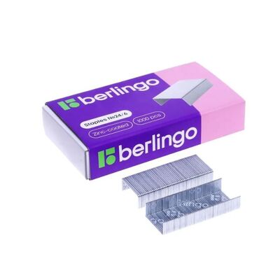 Скобы для степлера Berlingo №24-6 1000 шт.